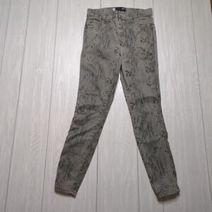 KUT KFTK Women's Donna Snake Print High Rise Fab Ankle Skinny Jeans Size 6